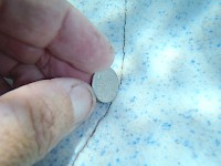 Dime on Hairline Crack